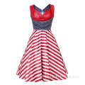 50s Women Vintage Evening Party Sleeveless Dress